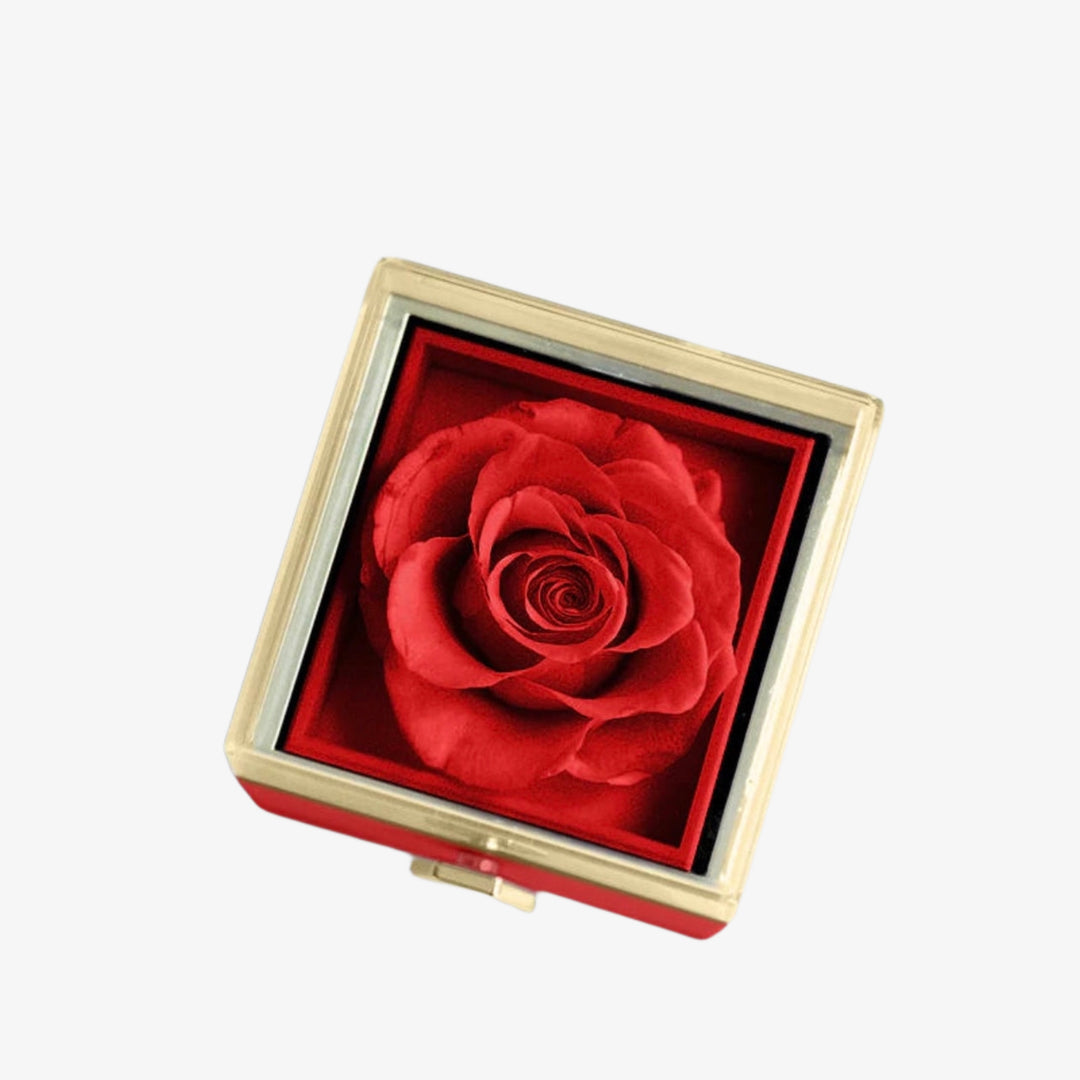 ETERNAL ROSE BOX- W/ ENGRAVED
NECKLACE & REAL ROSE.